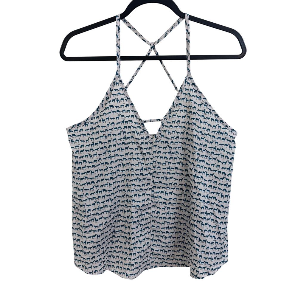 NWOT MILLIBON Deer Animal Print Spaghetti Strap Top M (1349)